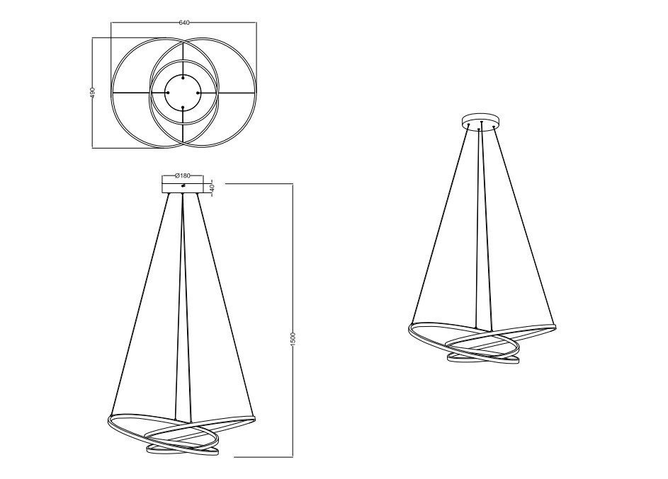 349110132 DARVIN Pendel 34w 4500lm CCT 3Stap zwart