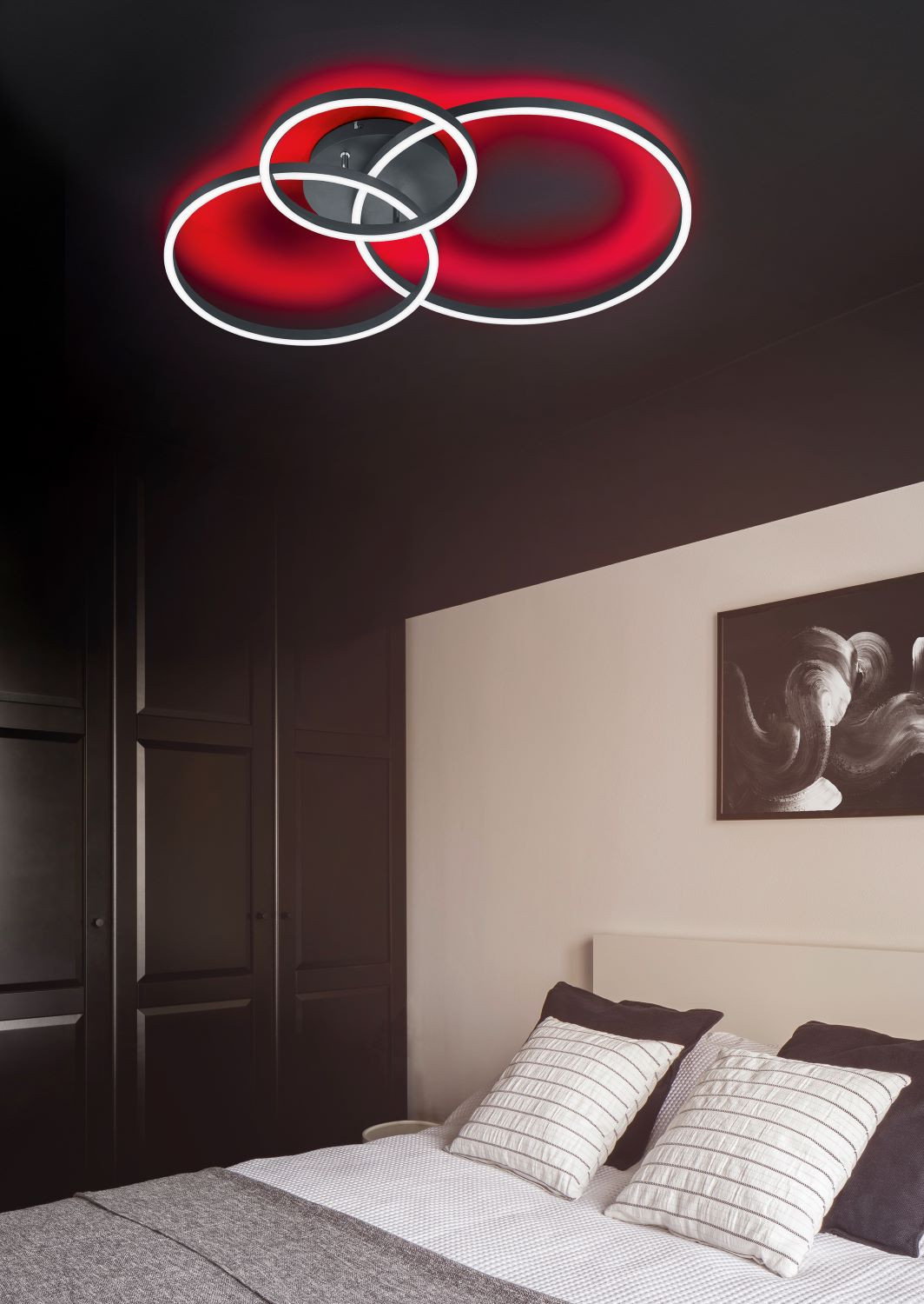 670810632 WINONA Plafondlamp 28w 3200lm CCT+RGB zwart