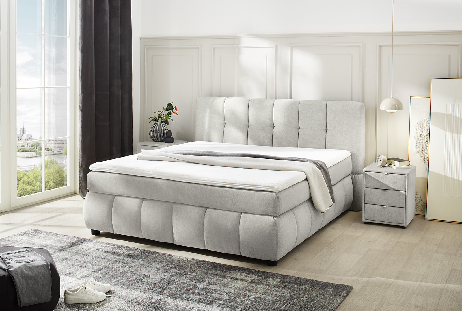 Boxspring Cora 180 KPL Greige
