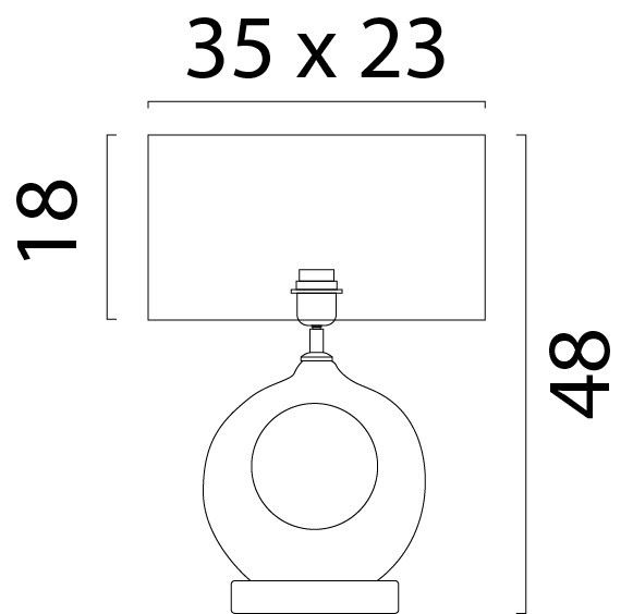 Tafellamp E27 hout+kap