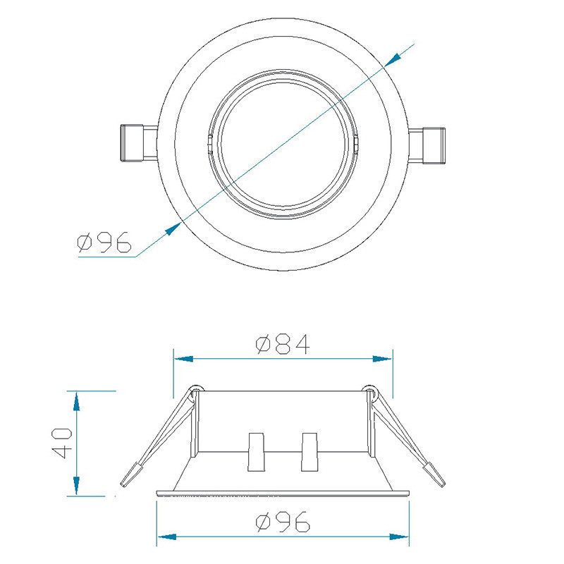 Inbouwspot GU10 kantelbaar wit