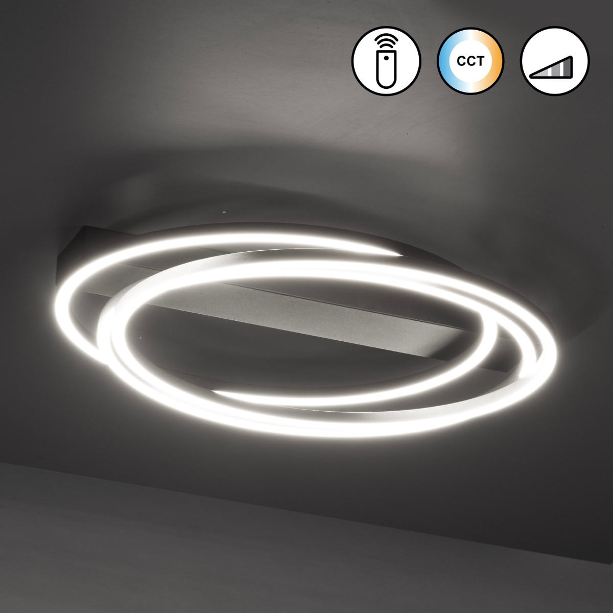 Plafondlamp 44w 6600lm CCT Zwart