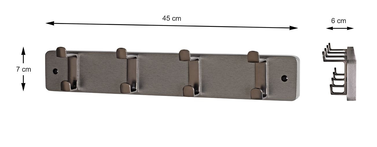 Kapstok Freddy grijs 4 haken 55700