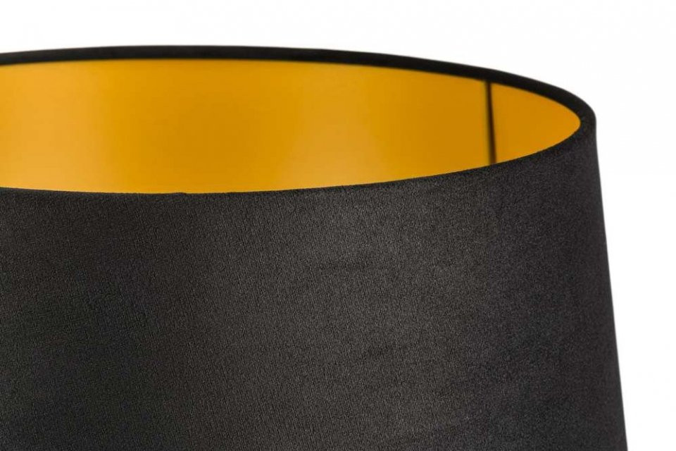 Lampenkap ovaal 25cm zwart goud