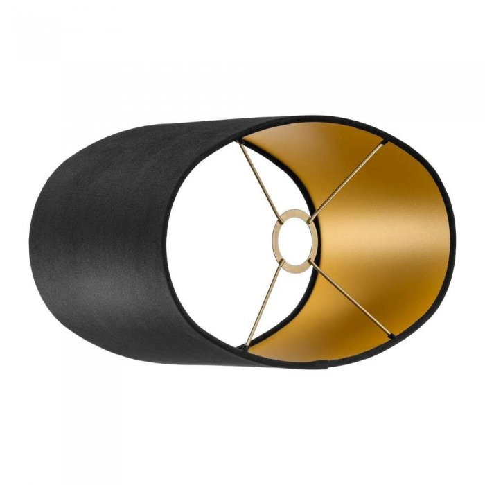 Lampenkap ovaal 50cm zwart goud