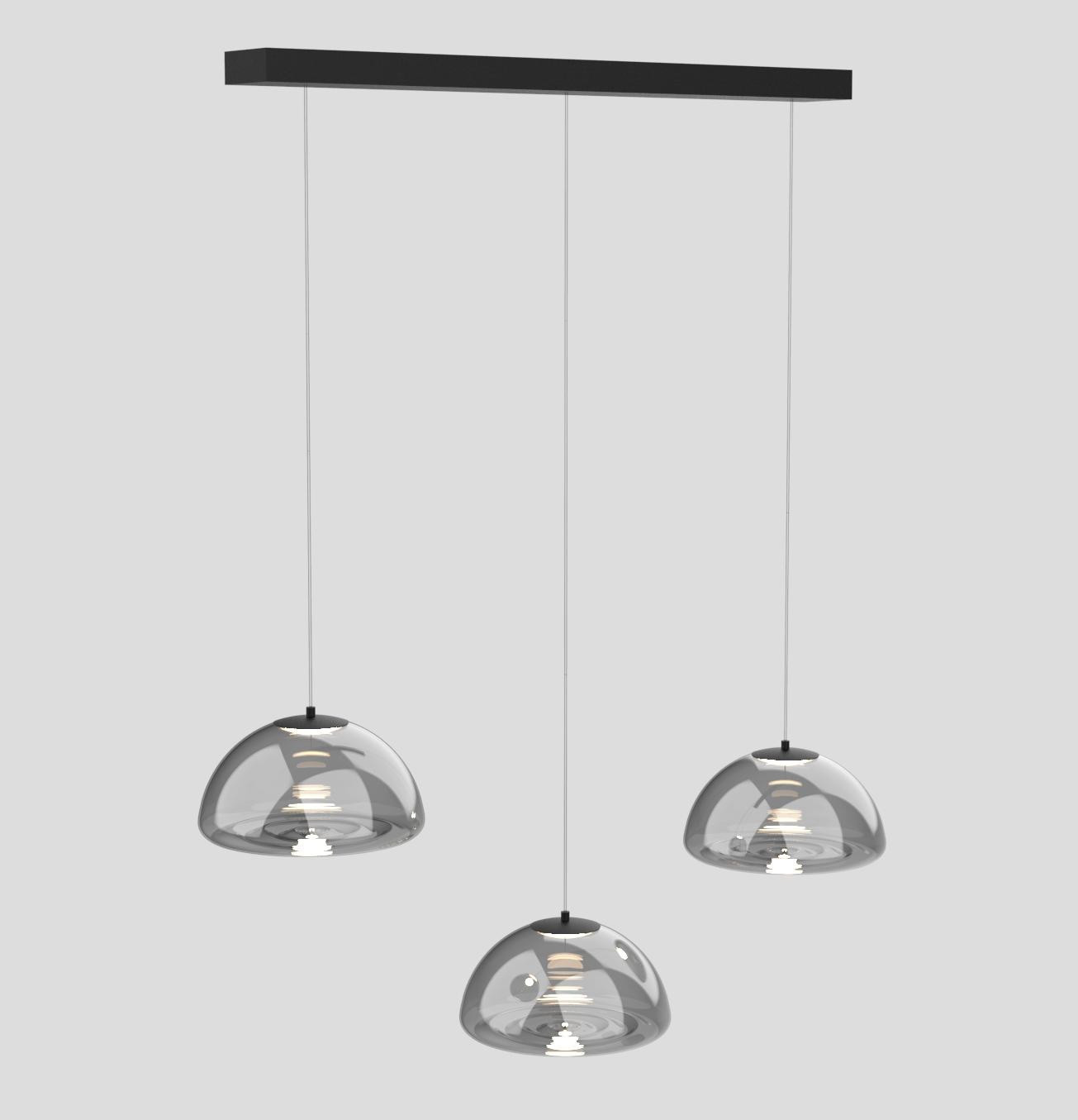 74410/13/30 FRINGLE Balk/3 30w 3200lm 3000k zwart smoke