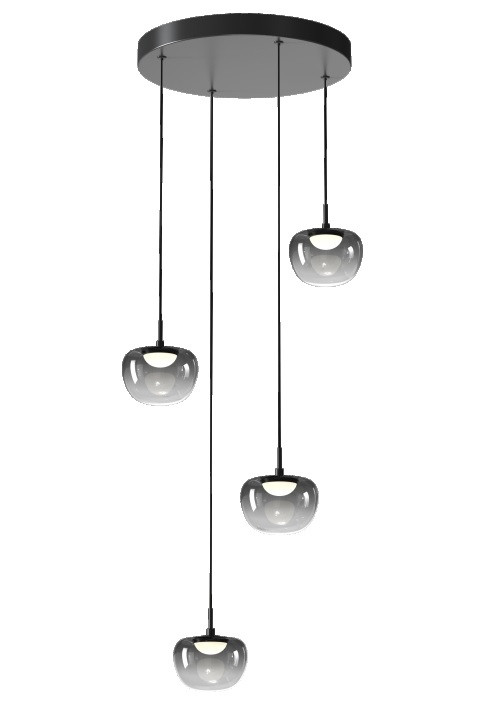 0226/04/30 TARINGO Rond 20w 2100lm 3000k zwart smoke