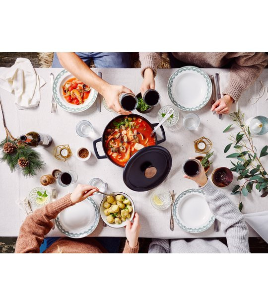 Stoofpot Nori zwart rond 26 cm 5L