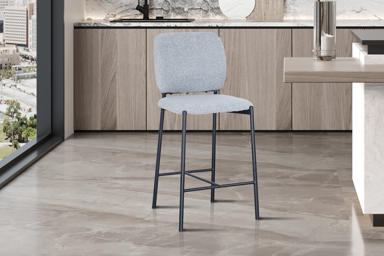 Barkruk Sophia Licht grijs