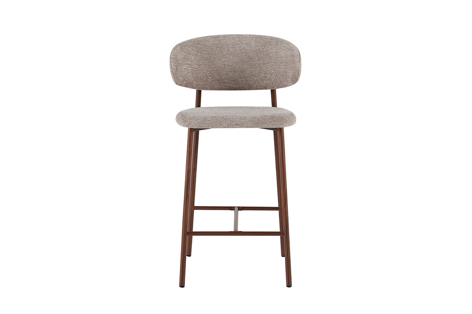 Counterstoel Bahia walnoot stof zand