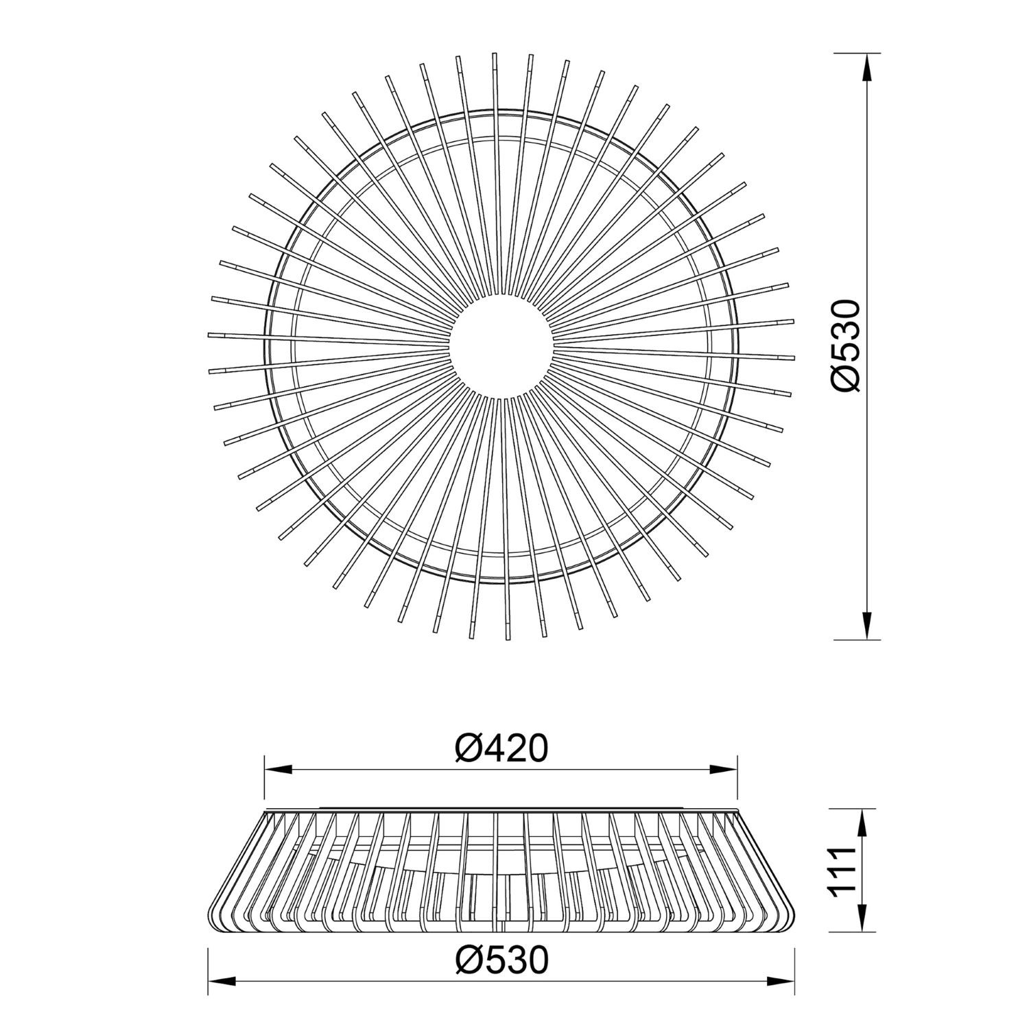 Plafondventilator CCT RemCon zwart