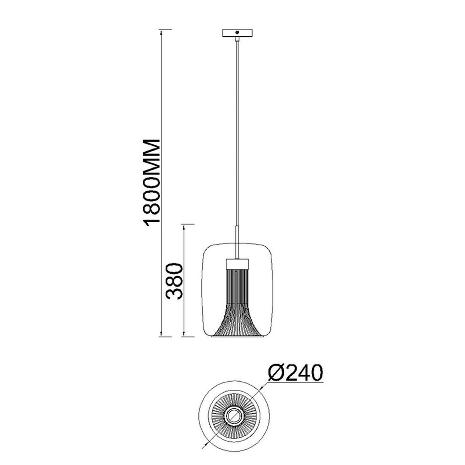 Pendel GU10 Cilinder 25cm amber