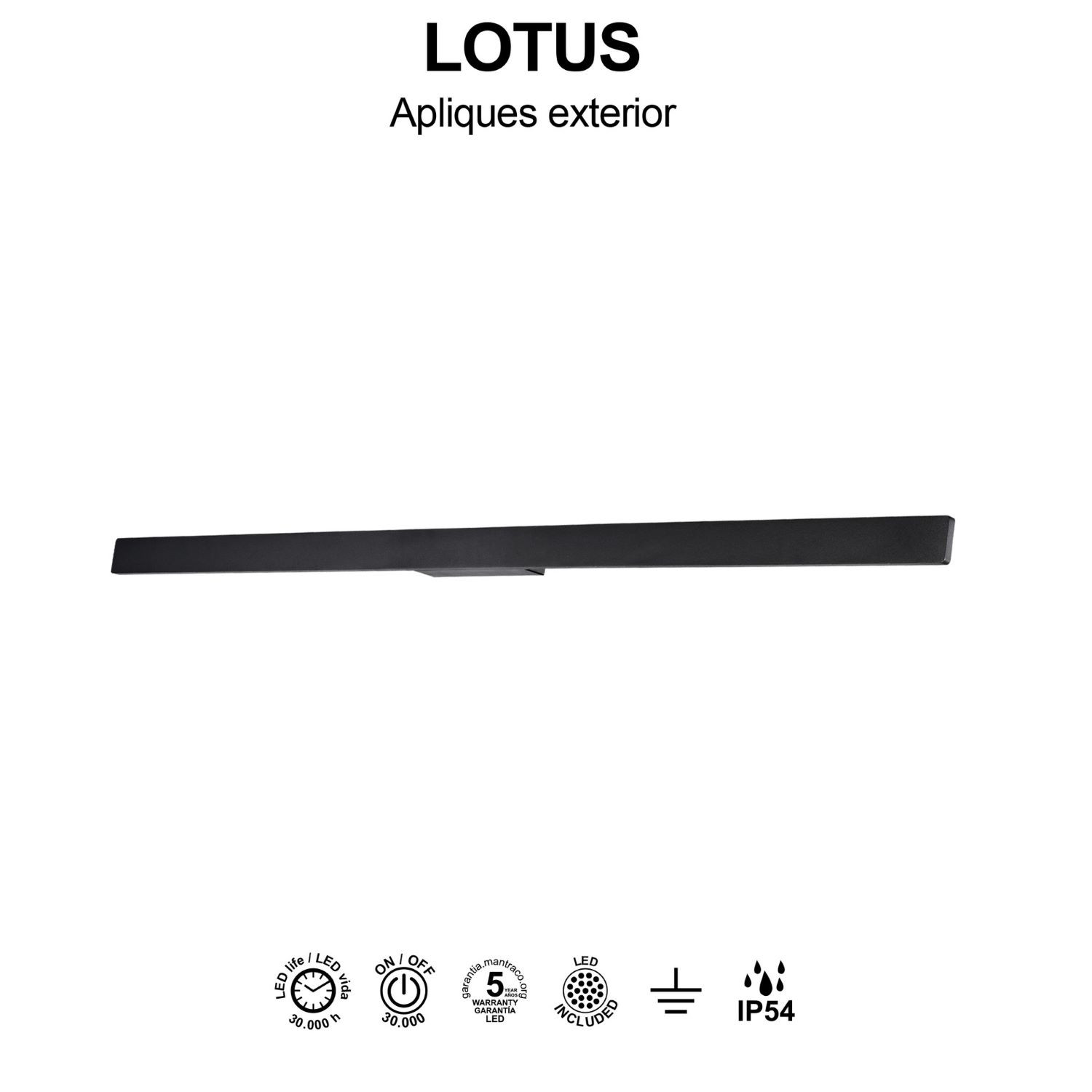 Plafond/Wandlamp 20w 1900lm Warm Zwart