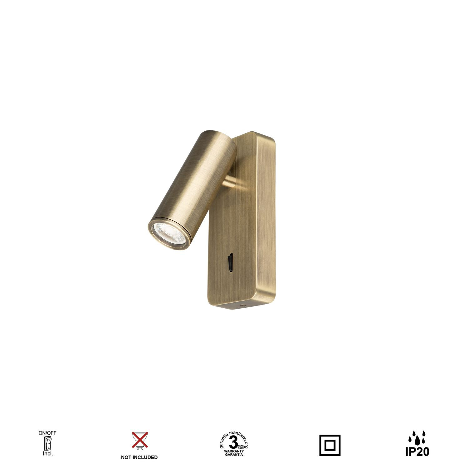 Spot miniGU10 Brons + schakelaar