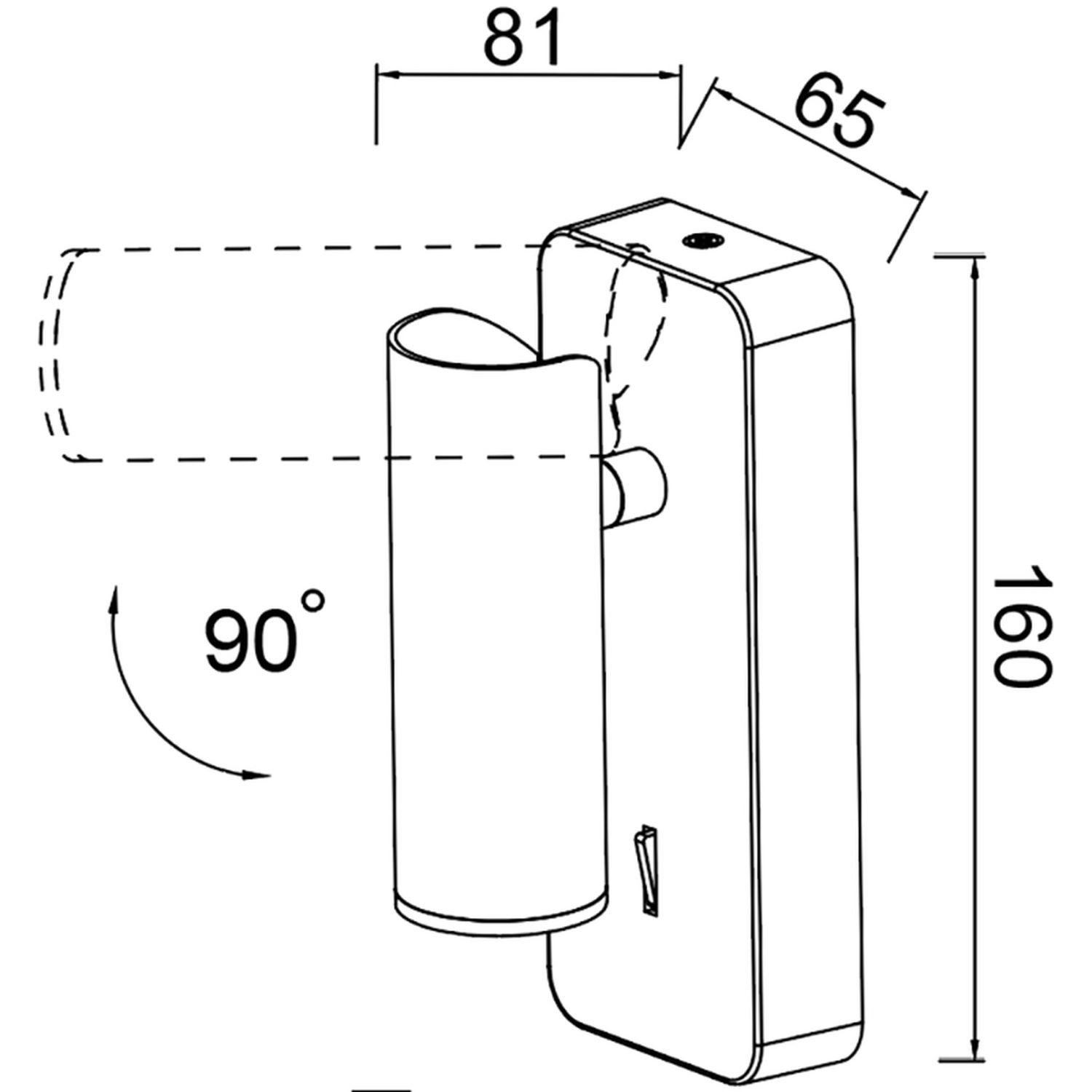 Spot miniGU10 Wit + schakelaar
