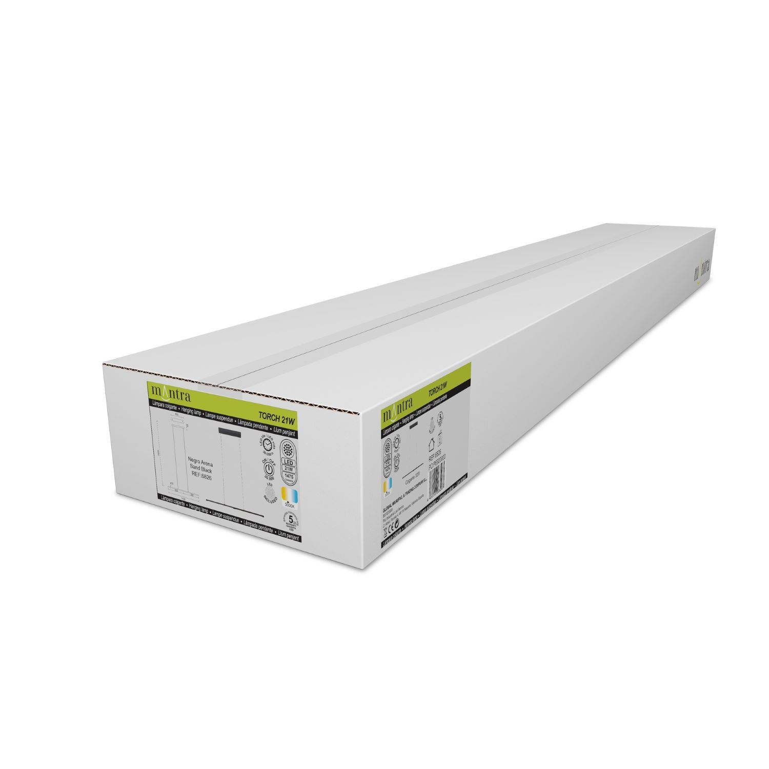 Hanglamp 21w 1475lm 3000k zwart