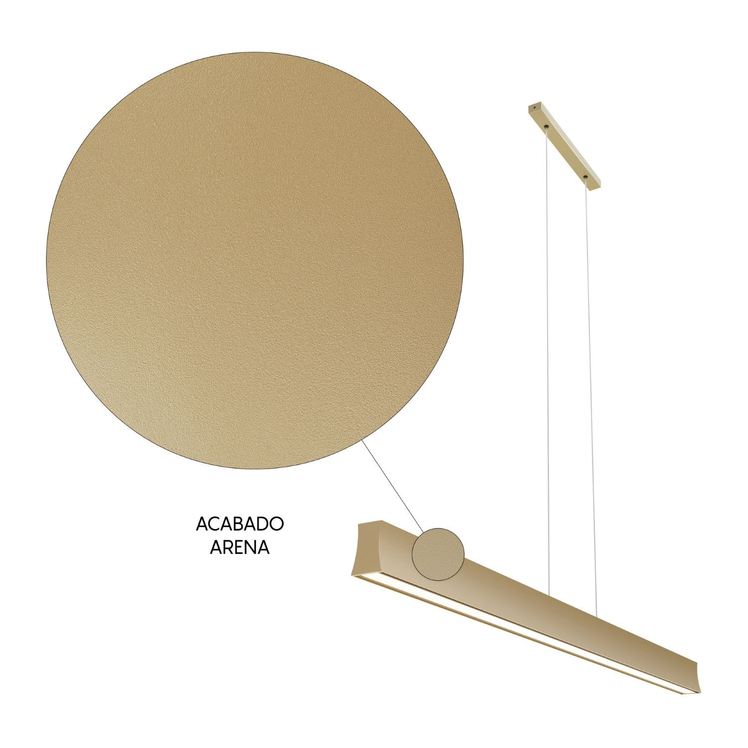 Hanglamp 38w 2850lm 3000k Zandkleur