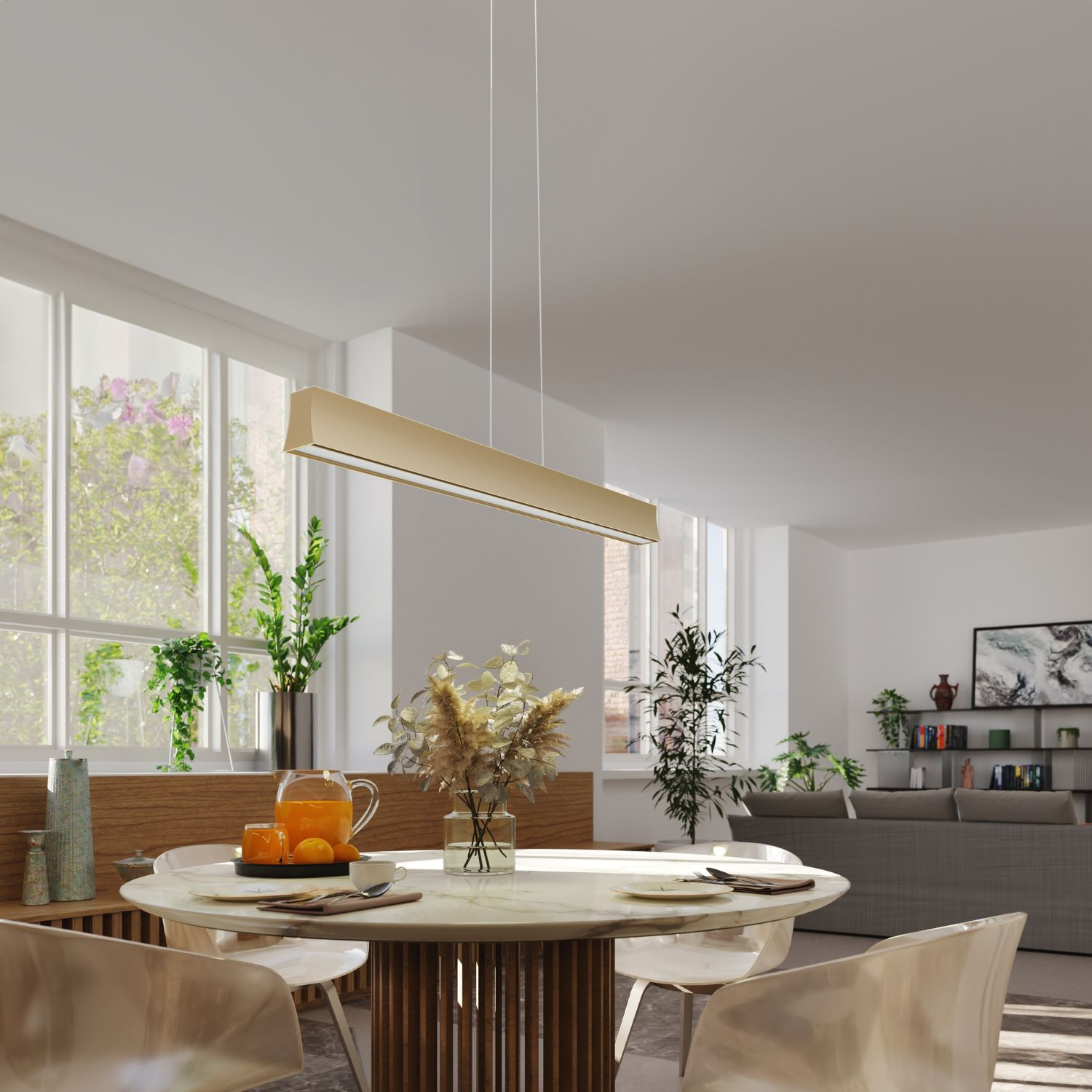 Hanglamp 38w 2850lm 3000k Zandkleur