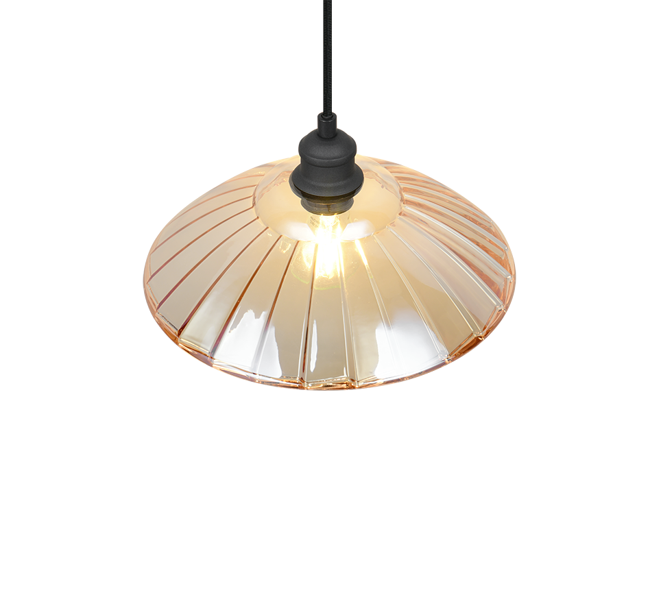 R36521032 ELUNA Pendel E27 zwart amber