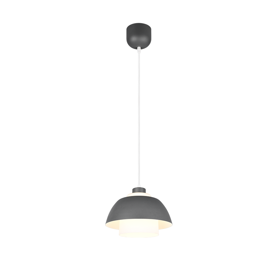 R36501942 TILOS Pendel E27 antraciet + glas