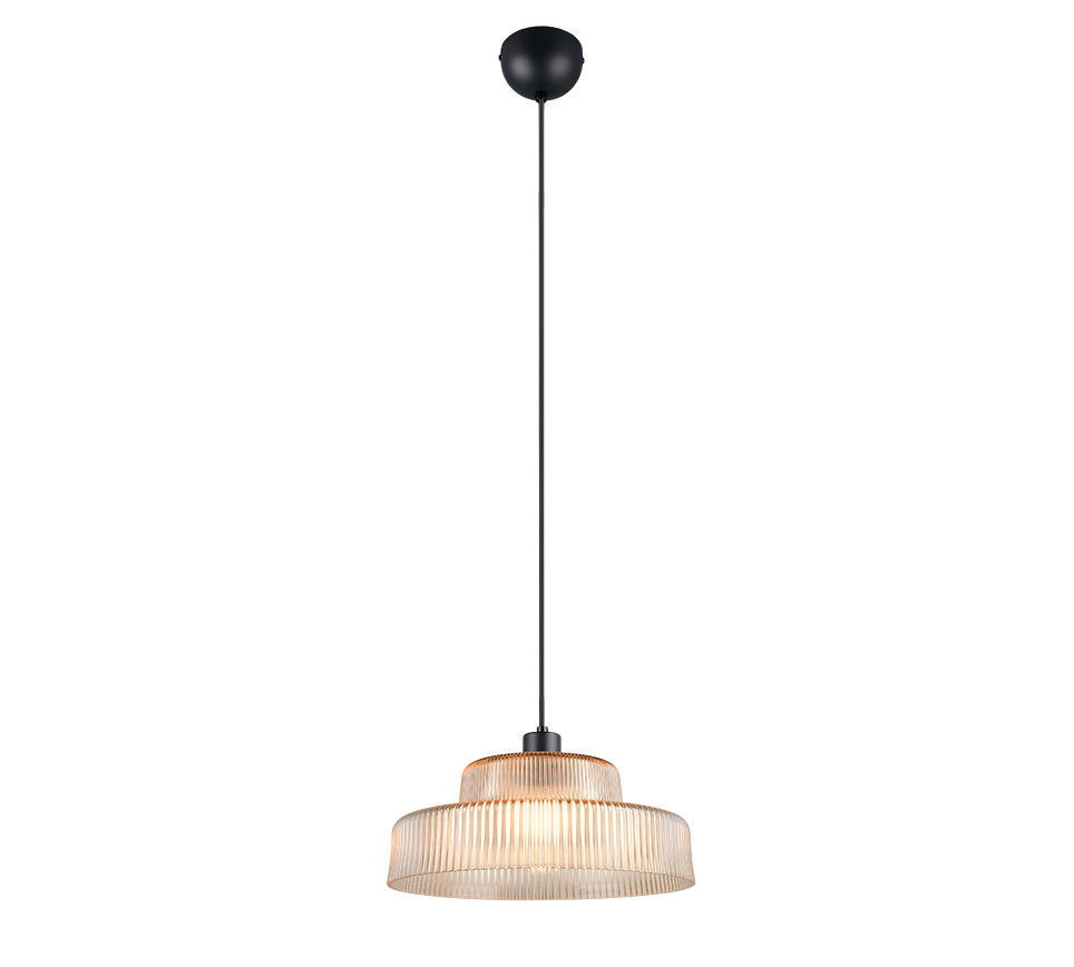 R36761013 ABELLA Pendel E27 zwart amber