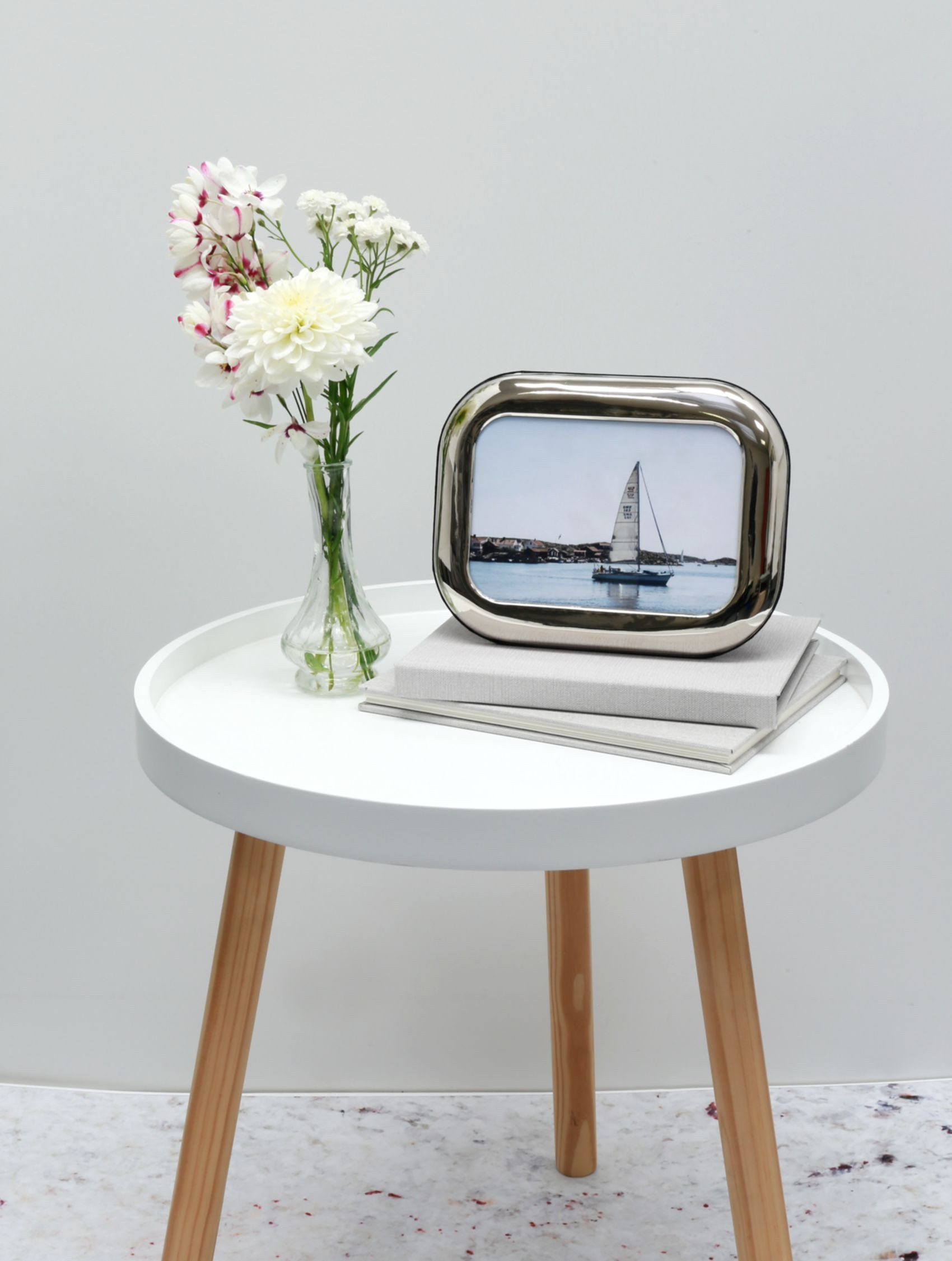 Metalen fotokader in glanzende zilverkleur 10x15 cm