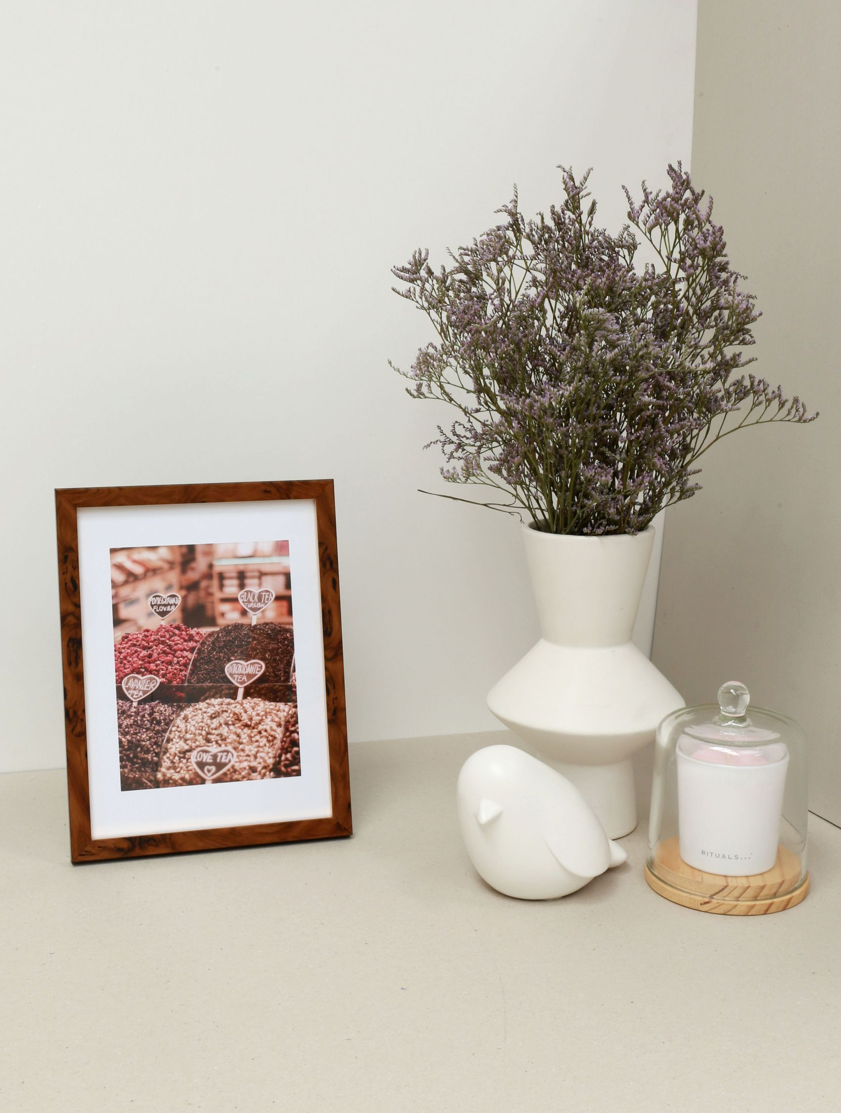 Smalle kader in wortelhout 13x18 cm