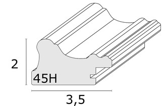 Retro fotokader in zilverkleur met parelbiesje 20X30