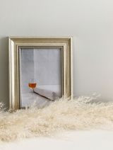 Retro fotokader in zilverkleur met parelbiesje 15X20