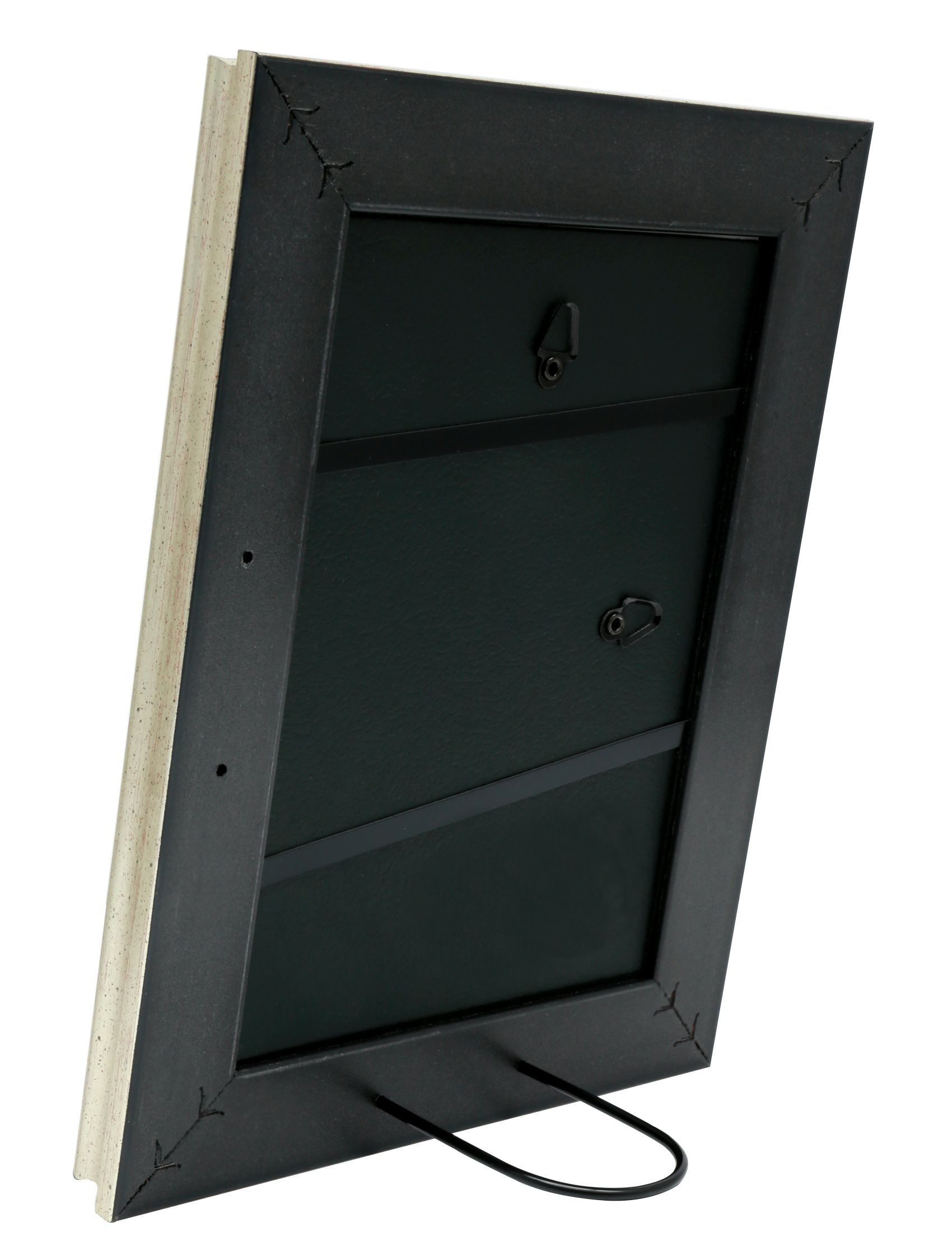 Retro fotokader in zilverkleur met parelbiesje 10X15