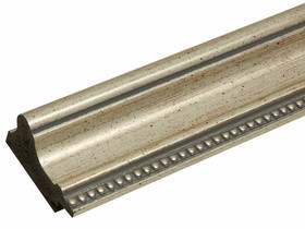 Retro fotokader in zilverkleur met parelbiesje 10X15