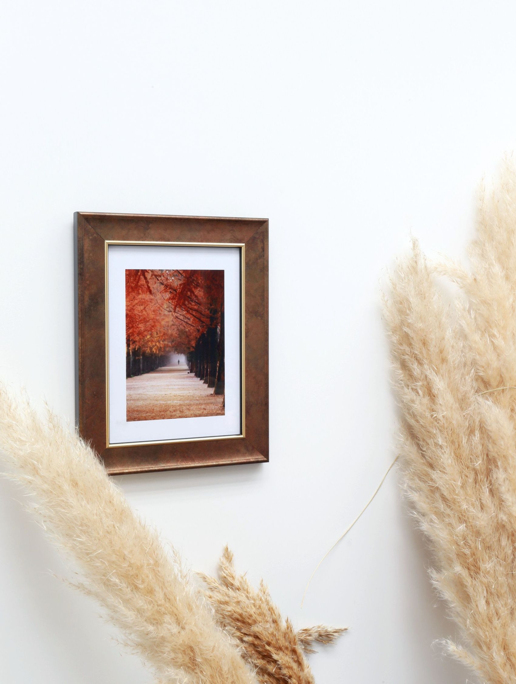 Houten fotokader in goudkleur 15x20 cm