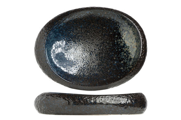Schaal BLACK YORU ovaal 32X24XH6CM