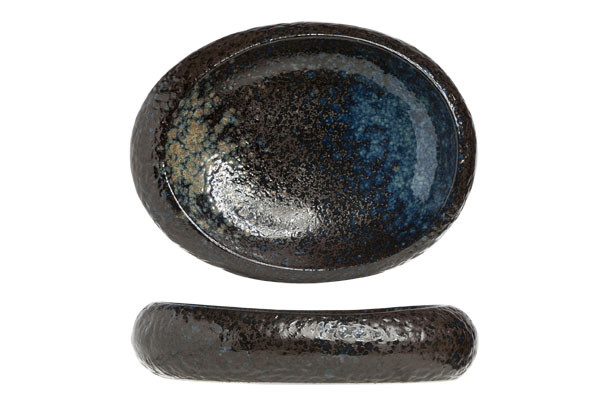 Schaal BLACK YORU ovaal 24X21XH5.5CM