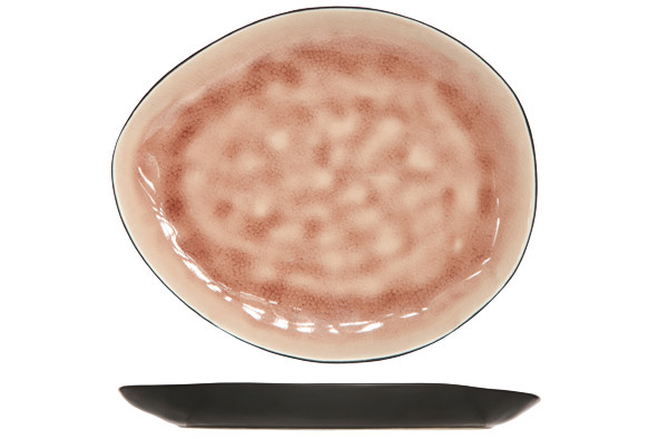 Plat bord LAGUNA OLD ROSE ovaal 19,5X16CM 