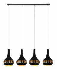 Hanglamp 4xE27 kegel zwart goud (1).jpg