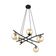 Hanglamp 5xE14 zwart amber (1).jpg