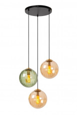 Hanglamp 3xE27 Groen Amber.jpg