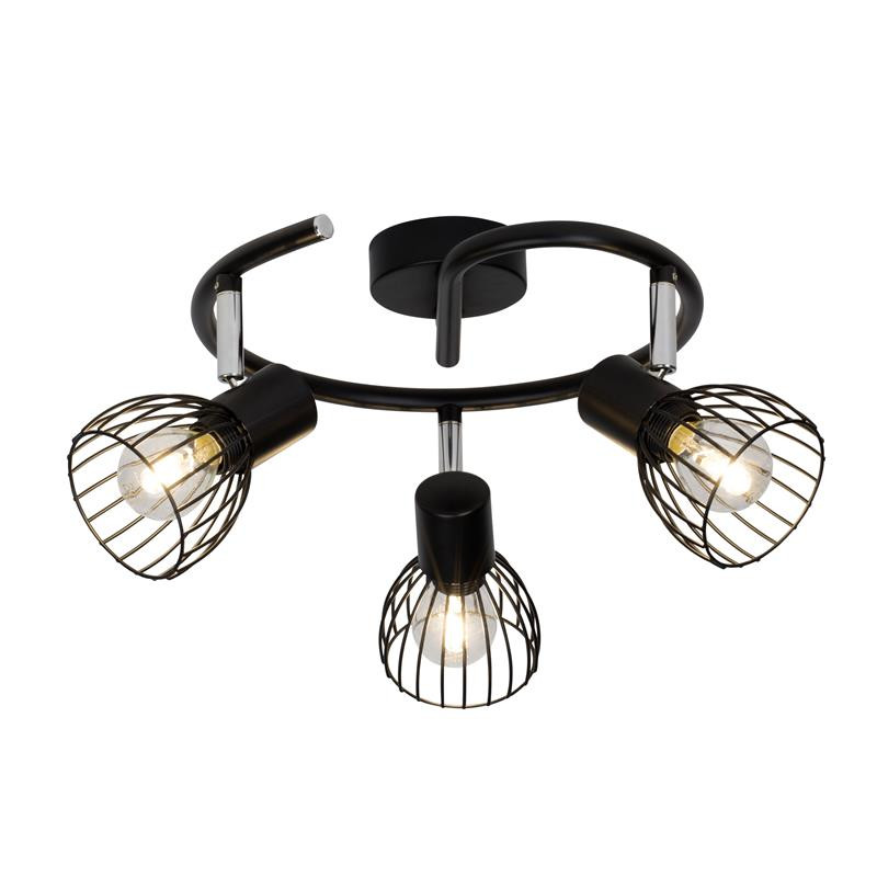 62133/06 BLACKY Spot Plafondlicht 3xE14 zwart