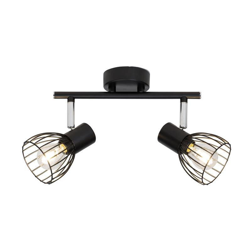62113/06 BLACKY Spot plafondlicht 2xE14 zwart