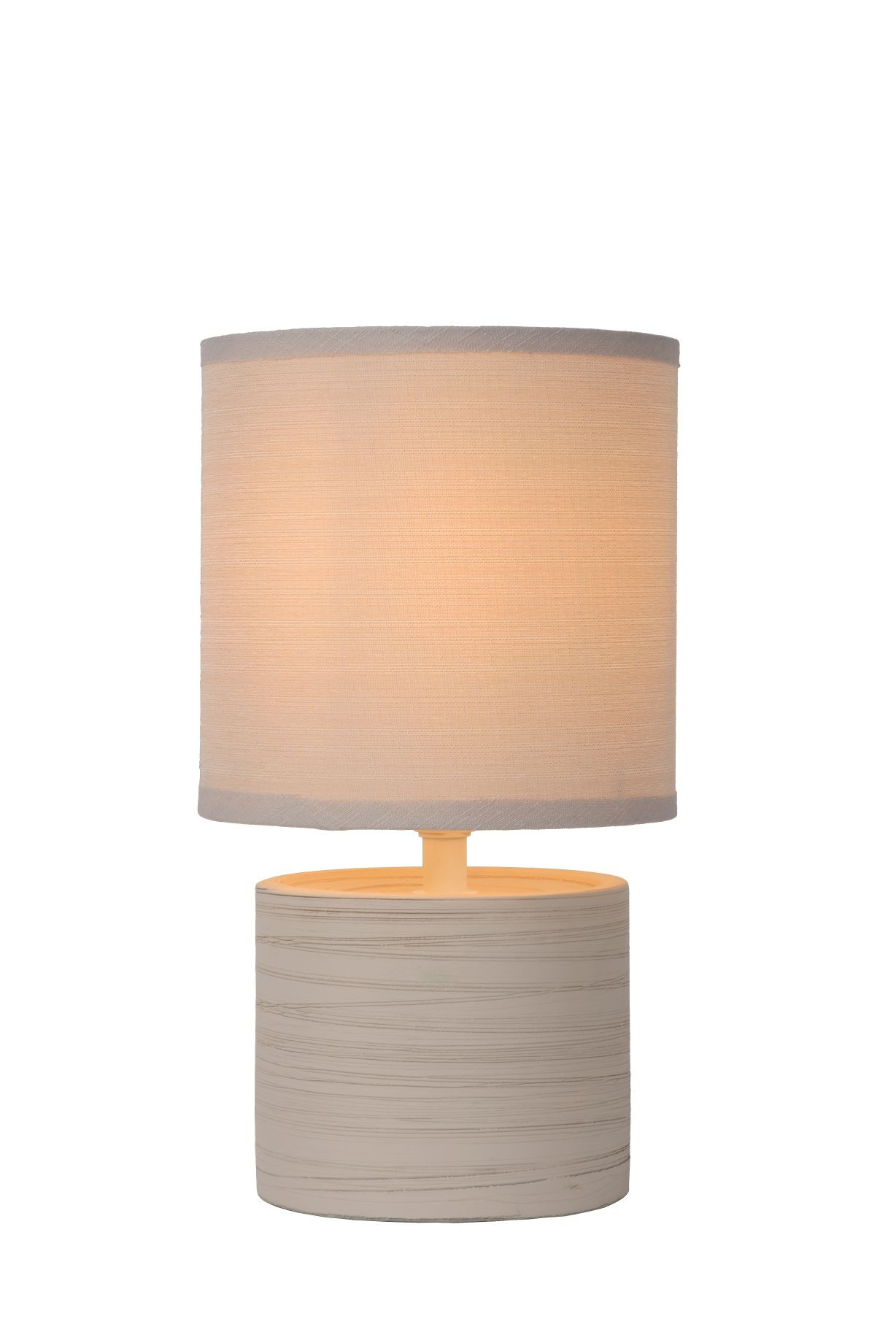 47502/81/38 GREASBY Tafellamp E14 kap beige