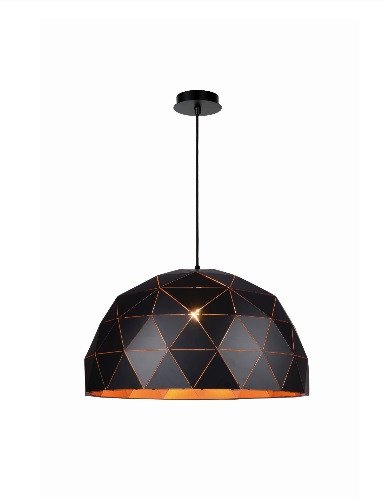 21409/60/30 OTONA Pendel 3xE27 60cm Zwart Goud