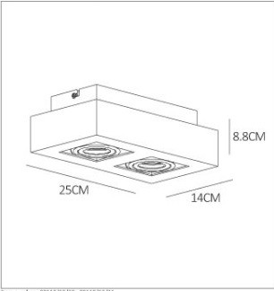 09119/11/31 XIRAX Spot 2xGU10 5w wit zwart