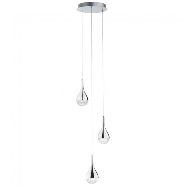 G93423/15 FRIZZANTE Hanglamp 16w 1600lm 3000k Chrome Glas 3StapDim