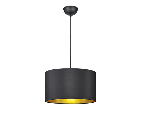 308200179 HOSTEL Hanglamp E27 d40 Zwart Goud