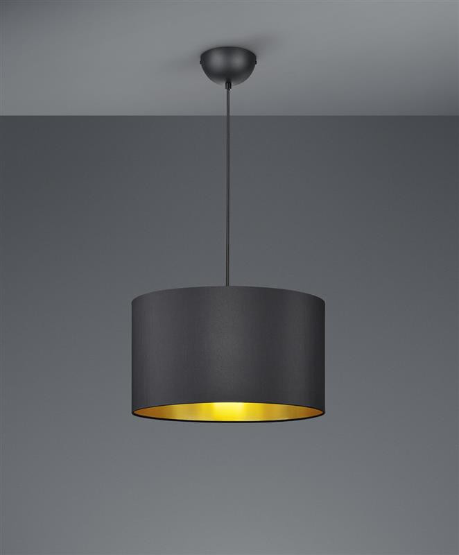 308200179 HOSTEL Hanglamp E27 d40 Zwart Goud