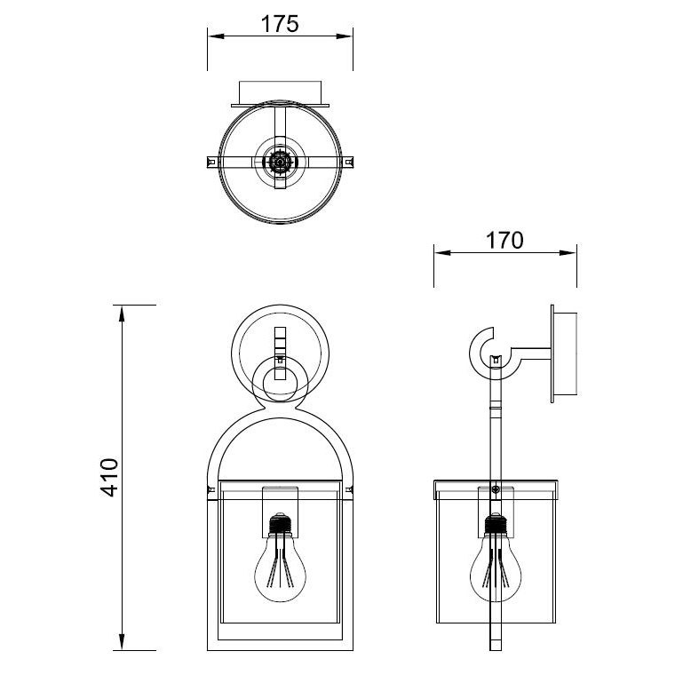 Tuinlamp E27 Antraciet