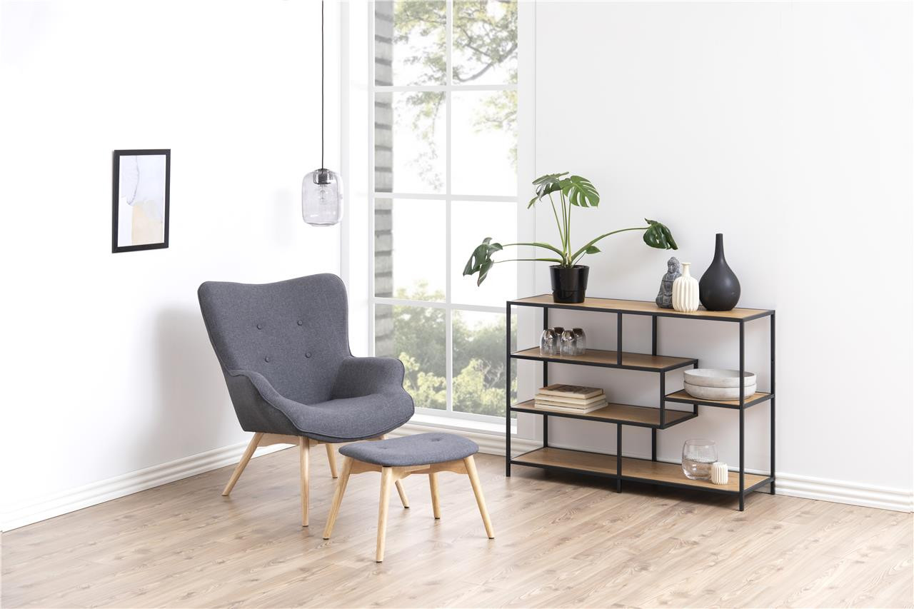 Boekenrek Seaford wild eiken met 3 legplanken