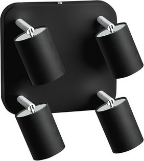 Spot 4xGu10 Zwart/Chrome