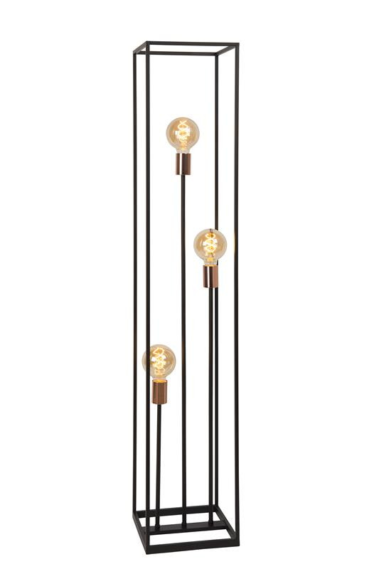 08724/03/30 ARTHUR Vloerlamp 3xE27 Zwart/Rood koper